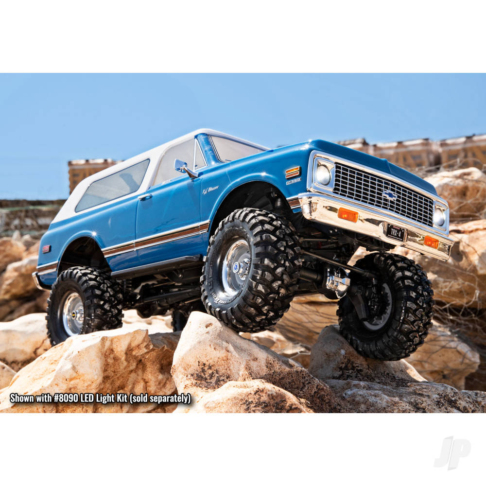 Traxxas Body, Chevrolet Blazer (1972), Complete (Blue) (includes grille, side mirrors, door handles, windshield wipers, Front & Rear bumpers, decals)-7
