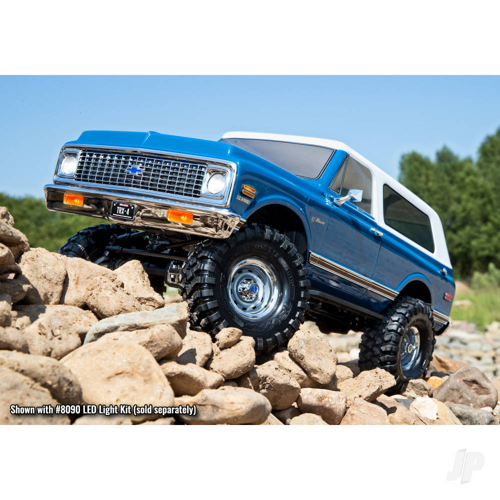 Traxxas Body, Chevrolet Blazer (1972), Complete (Blue) (includes grille, side mirrors, door handles, windshield wipers, Front & Rear bumpers, decals)-8