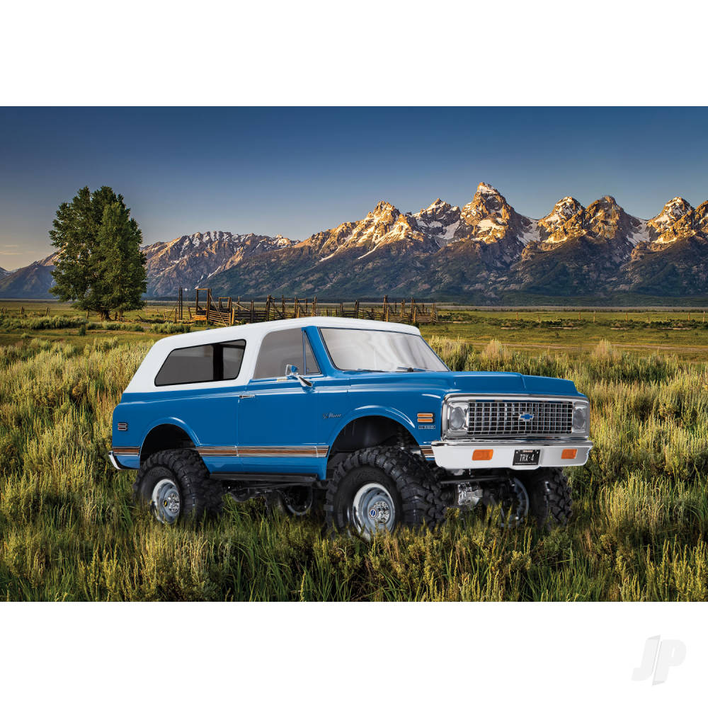 Traxxas Body, Chevrolet Blazer (1972), Complete (Blue) (includes grille, side mirrors, door handles, windshield wipers, Front & Rear bumpers, decals)-9