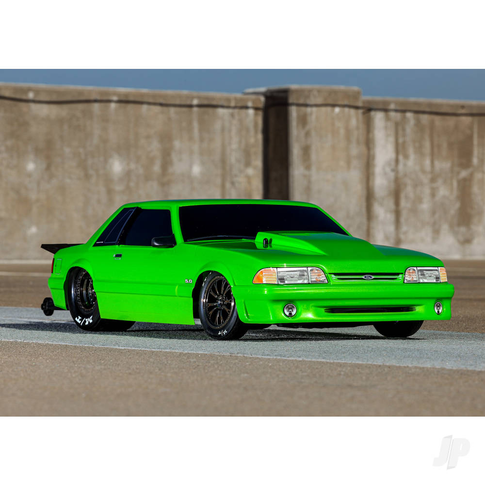 Traxxas Body, Ford Mustang, Fox Body (Clear, requires painting) / window masks / decal sheet-4