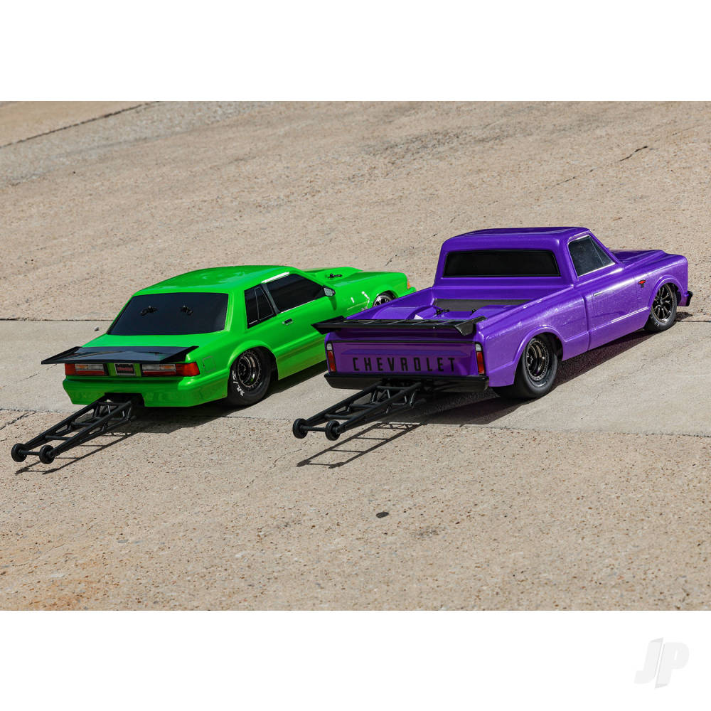 Traxxas Body, Ford Mustang, Fox Body (Clear, requires painting) / window masks / decal sheet-9
