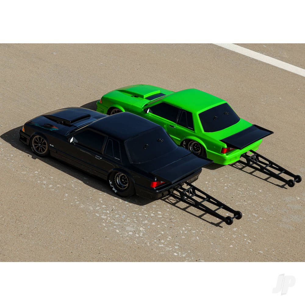 Traxxas Body, Ford Mustang, Fox Body, Blue (includes side mirrors, wing, wing retainer, rear body mount posts, foam body bumper, & mounting hardware)-5