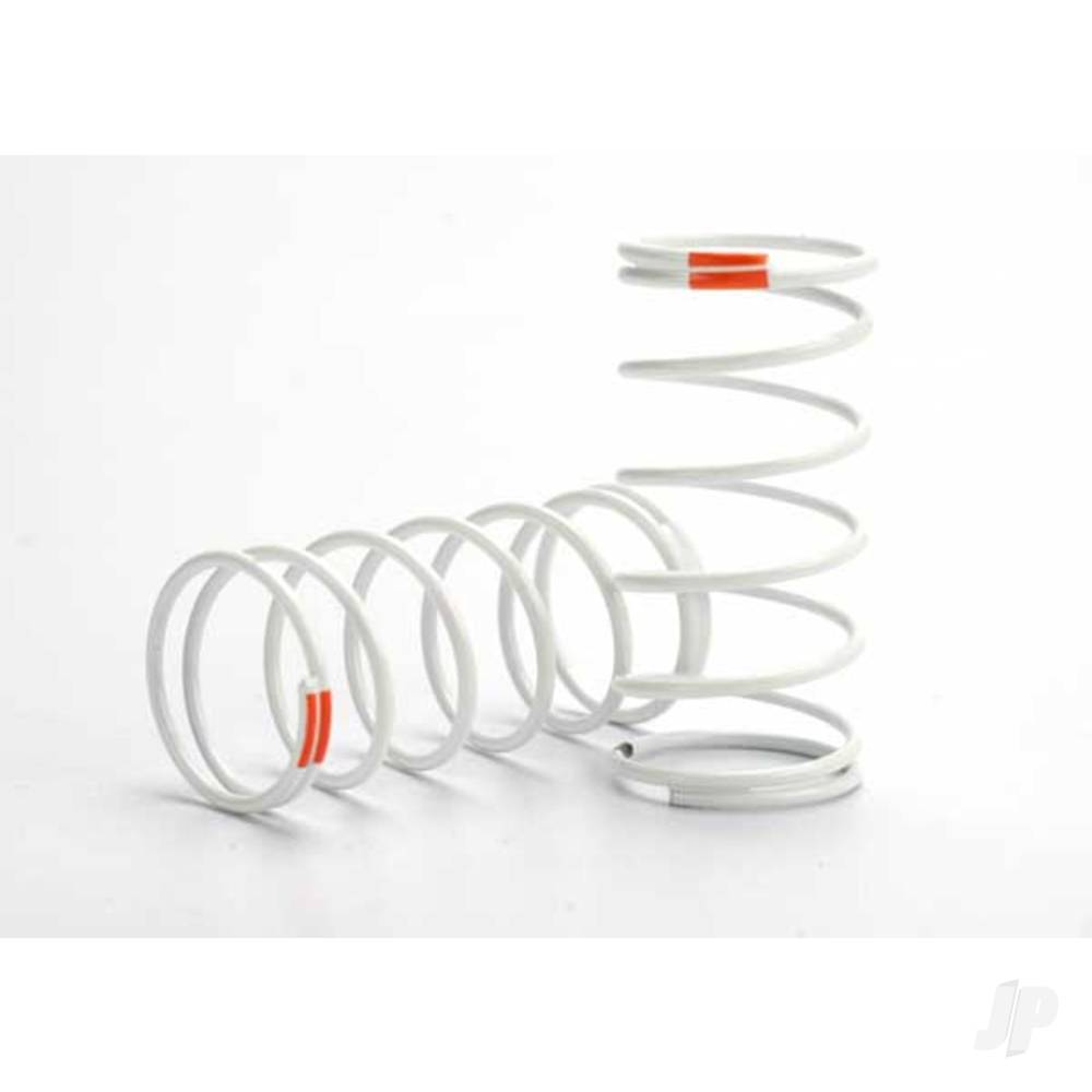 Traxxas Spring, shock (White) (GTR) (Front) (0.9 rate Orange) (1 pair)