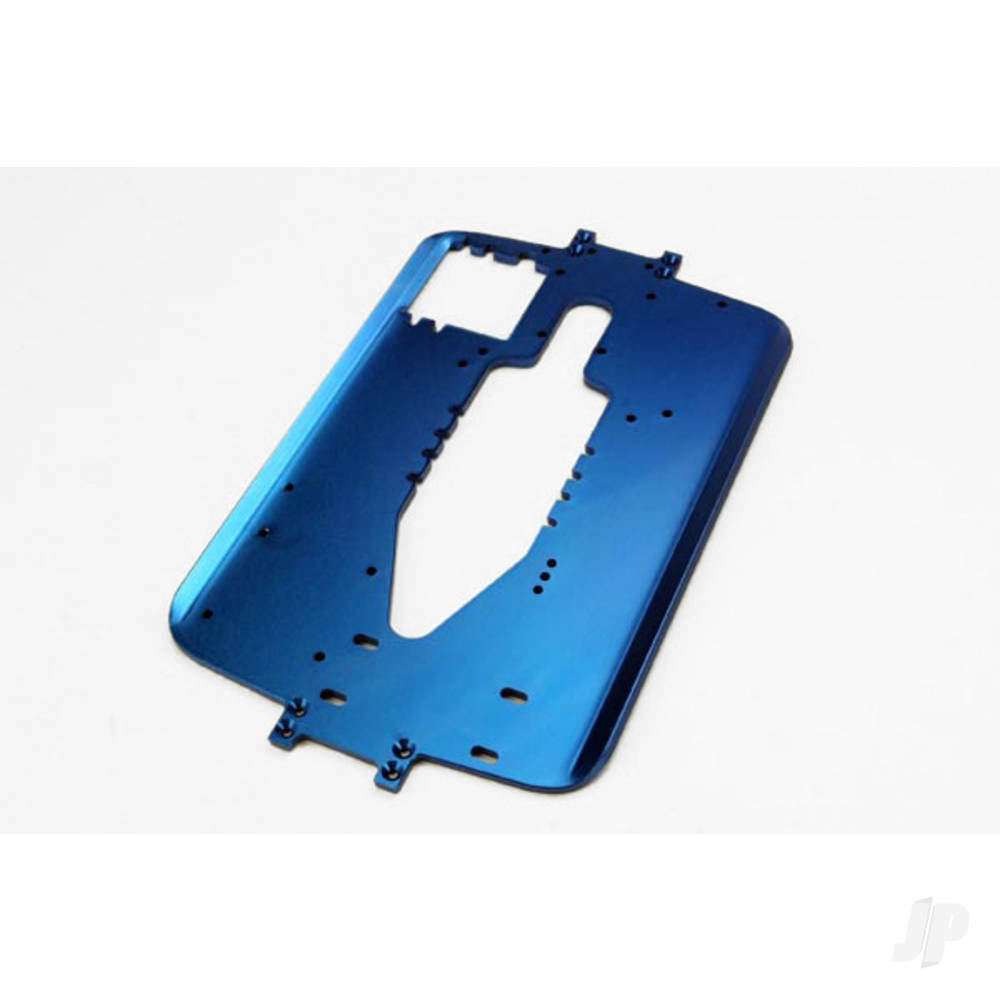 Traxxas Chassis, 6061-T6 aluminium (4.0mm) (Blue) (standard replacement for all Maxx series)