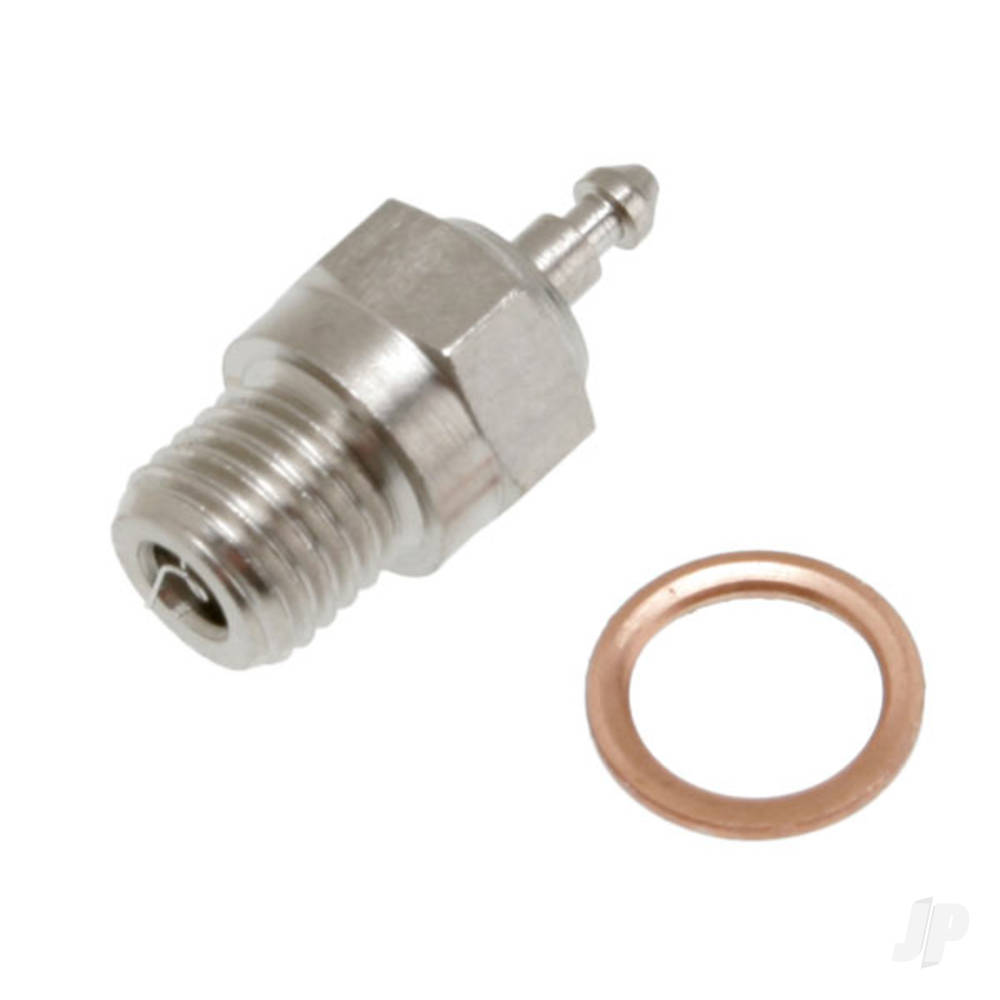 Traxxas Glow plug, super-duty (Long-Medium) / gasket