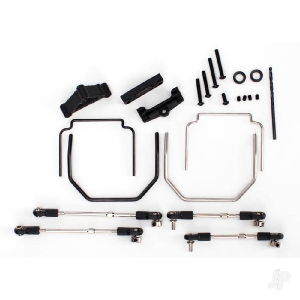 Traxxas Sway bar kit, Revo (Front and Rear) (includes thick and thin sway bars and adjustable linkage) (requires part #5411 to install Rear bumper)