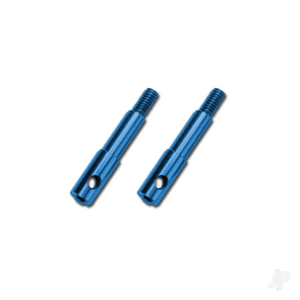 Traxxas Wheel spindles, Front, 7075-T6 aluminium, Blue-anodised (left & right)