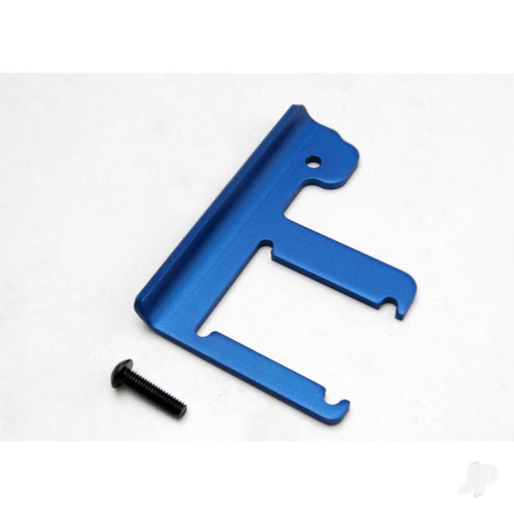 Traxxas Chassis brace, Revo (3mm 6061-T6 aluminium) (Blue-anodised) / 4x16mm BCS