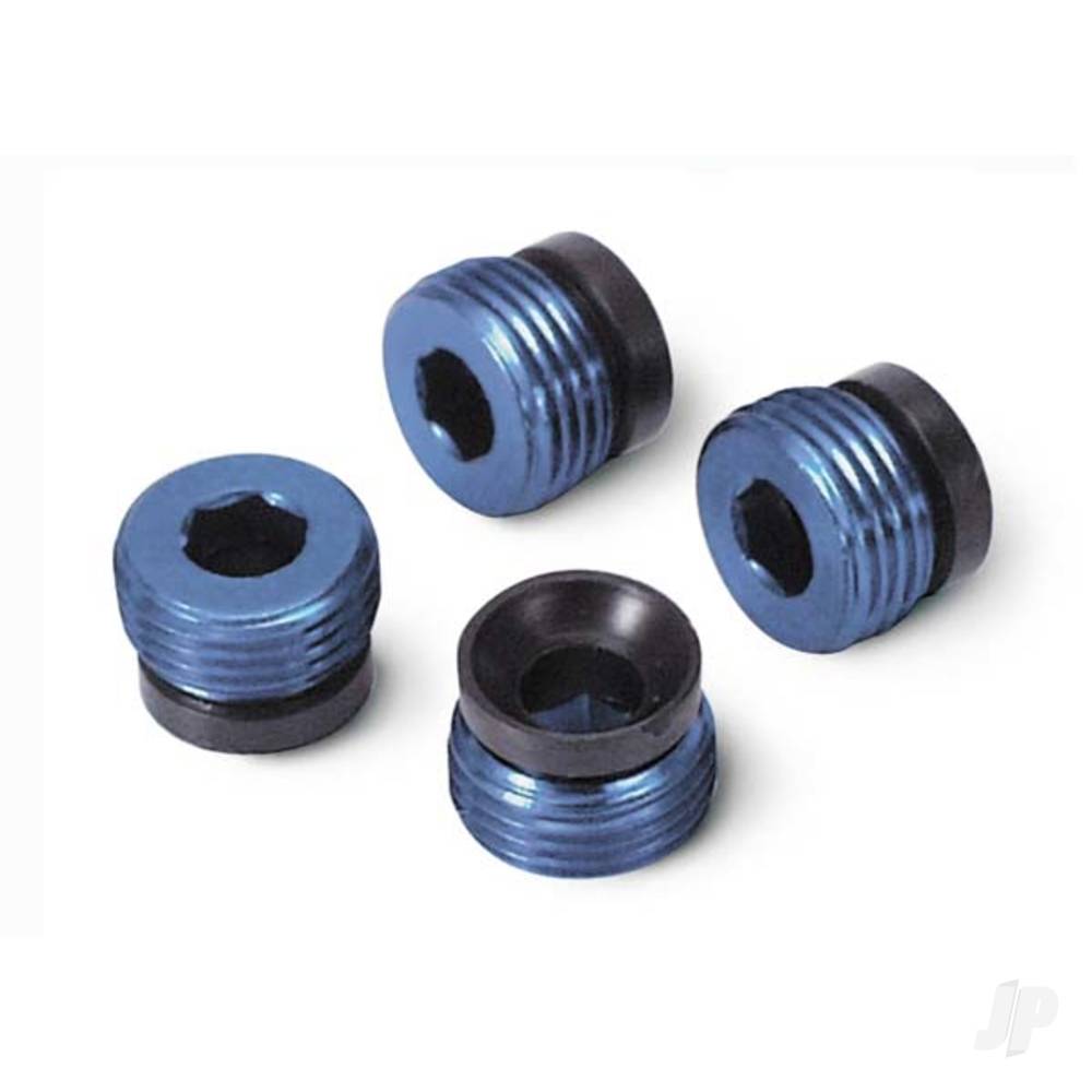 Traxxas Aluminium caps, pivot ball (Blue-anodised) (4 pcs)