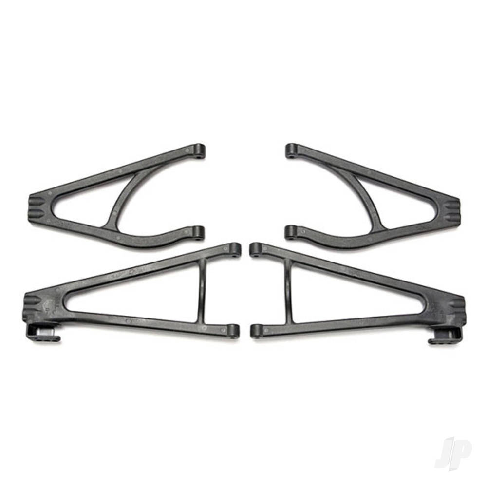Traxxas Suspension arm Set, adjustable wheelbase (lengthens wheelbase 10mm or 19mm) (suspension arm upper (2 pcs) / suspension arm lower (2 pcs) / bumper mount spacers (2 pcs) / 4x16BCS (2 pcs))