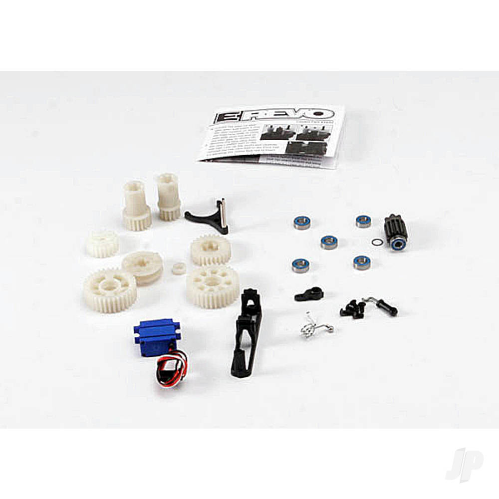 Traxxas Two speed conversion kit (E-Revo) (includes wide and close ratio first gear Sets, sub-micro servo, and linkage) (Requires 3 channel transmitter)