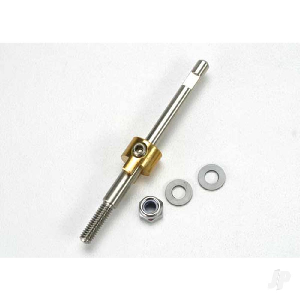 Traxxas Propeller shaft (1pc), for 3/16in ID propellers / drive dog (1pc) / 4.0 GS (1pc) / 4x8mmTW (2 pcs) / 4.0 NL (1pc). (2 Sets req. for Villain EX)