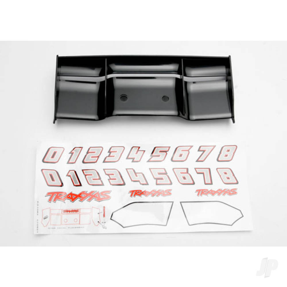Traxxas Wing, Revo (Black) / decal sheet