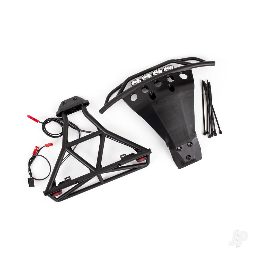 traxxas-led-light-set-complete-includes-front-and-rear-bumpers-with-led-light-bar-rear-led-harness-bec-y-harness-fits-4wd-slash