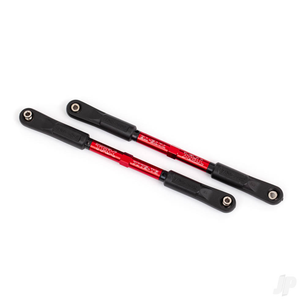 traxxas-camber-links-rear-sledge-tubes-red-anodised-7075-t6-aluminium-stronger-than-titanium-144mm-2-rod-ends-assembled-with-steel-hollow-balls-4-aluminium-wrench-8mm-1