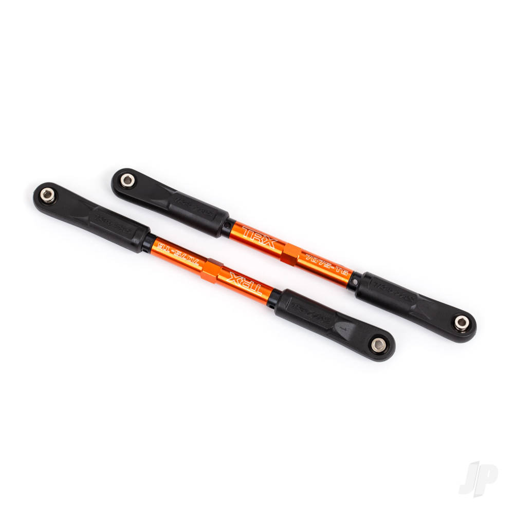 traxxas-camber-links-rear-sledge-tubes-orange-anodised-7075-t6-aluminium-stronger-than-titanium-144mm-2-rod-ends-assembled-with-steel-hollow-balls-4-aluminium-wrench-8mm-1