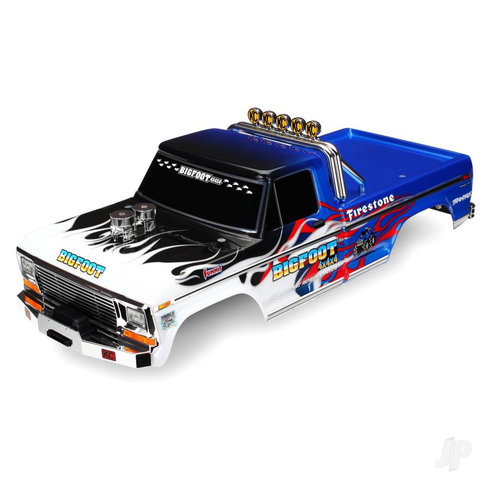 Traxxas Body, Bigfoot Flame, Officially Licensed replica (painted, decals applied)