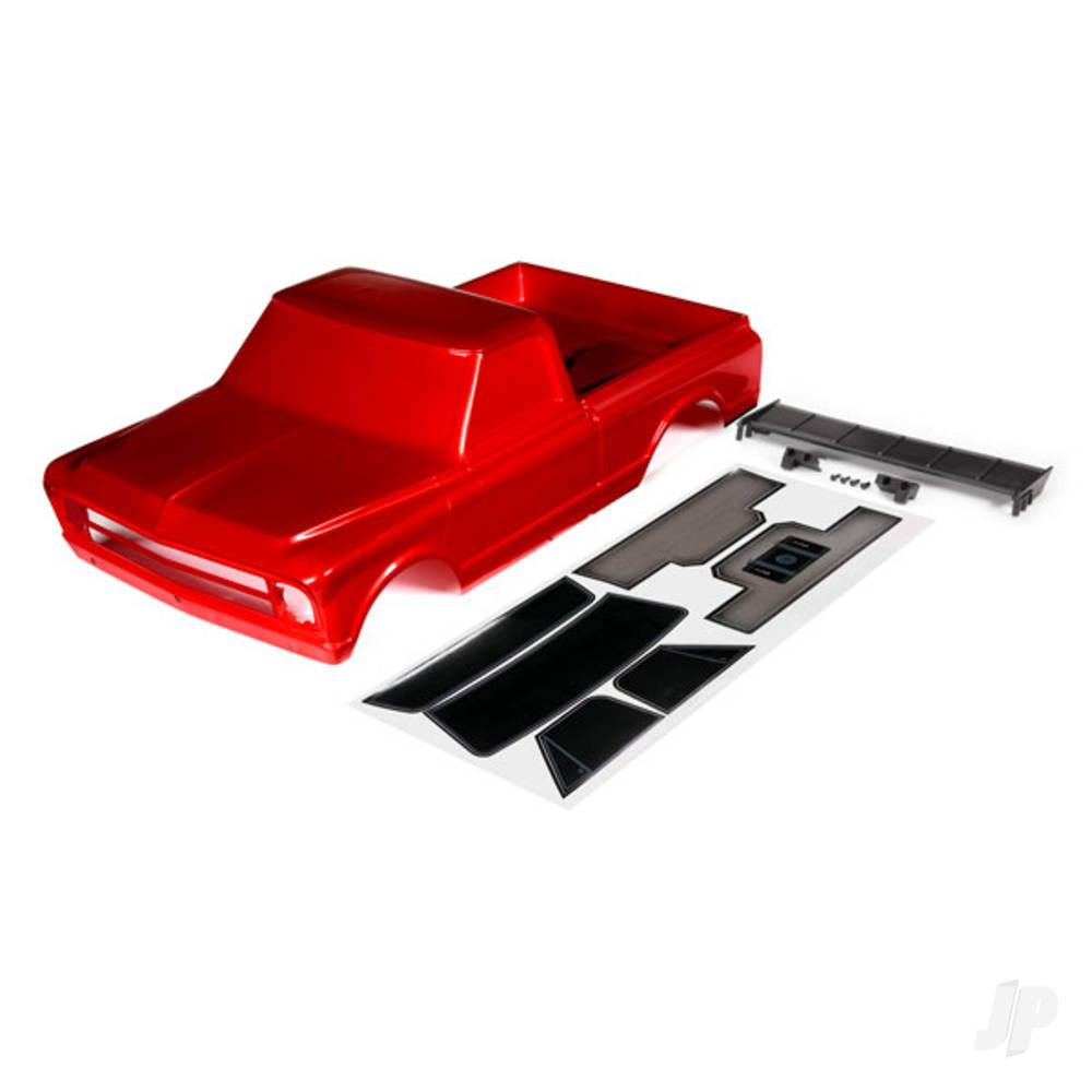 Traxxas Body, Chevrolet C10 (Red) (includes wing & decals)