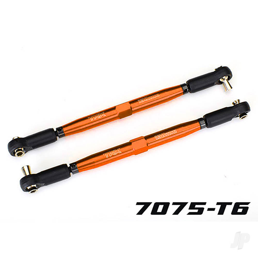 traxxas-toe-links-x-maxx-tubes-orange-anodised-7075-t6-aluminium-stronger-than-titanium-157mm-2-rod-ends-assembled-with-steel-hollow-balls-4-aluminium-wrench-10mm-1
