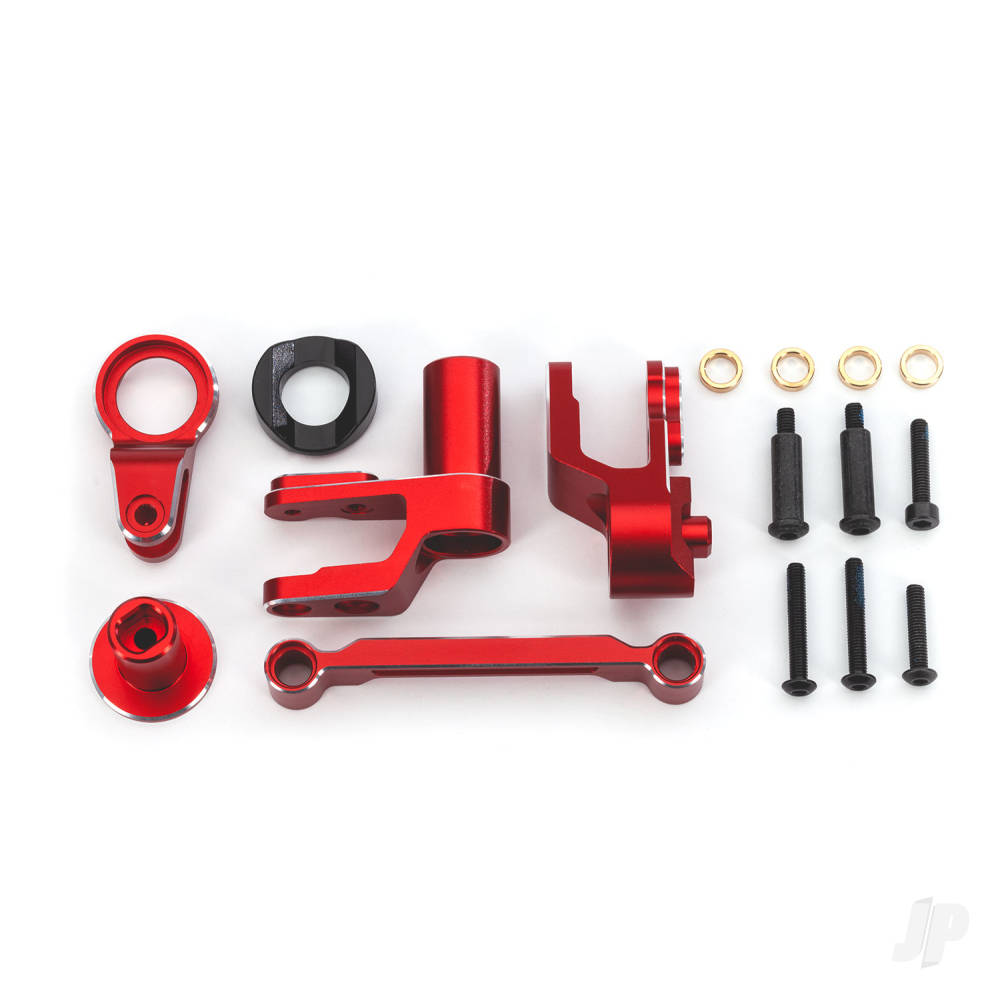 traxxas-steering-bellcranks-drag-link-red-anodised-6061-t6-aluminium-bellcrank-bushing-1-3x20mm-bcs-with-threadlock-2-3x20mm-bcs-with-threadlock-2-3x20mm-shoulder-screws-with-threadlock-2-3x15mm-bcs-with-threadlock-1-3x15mm-cs-with-threadlock