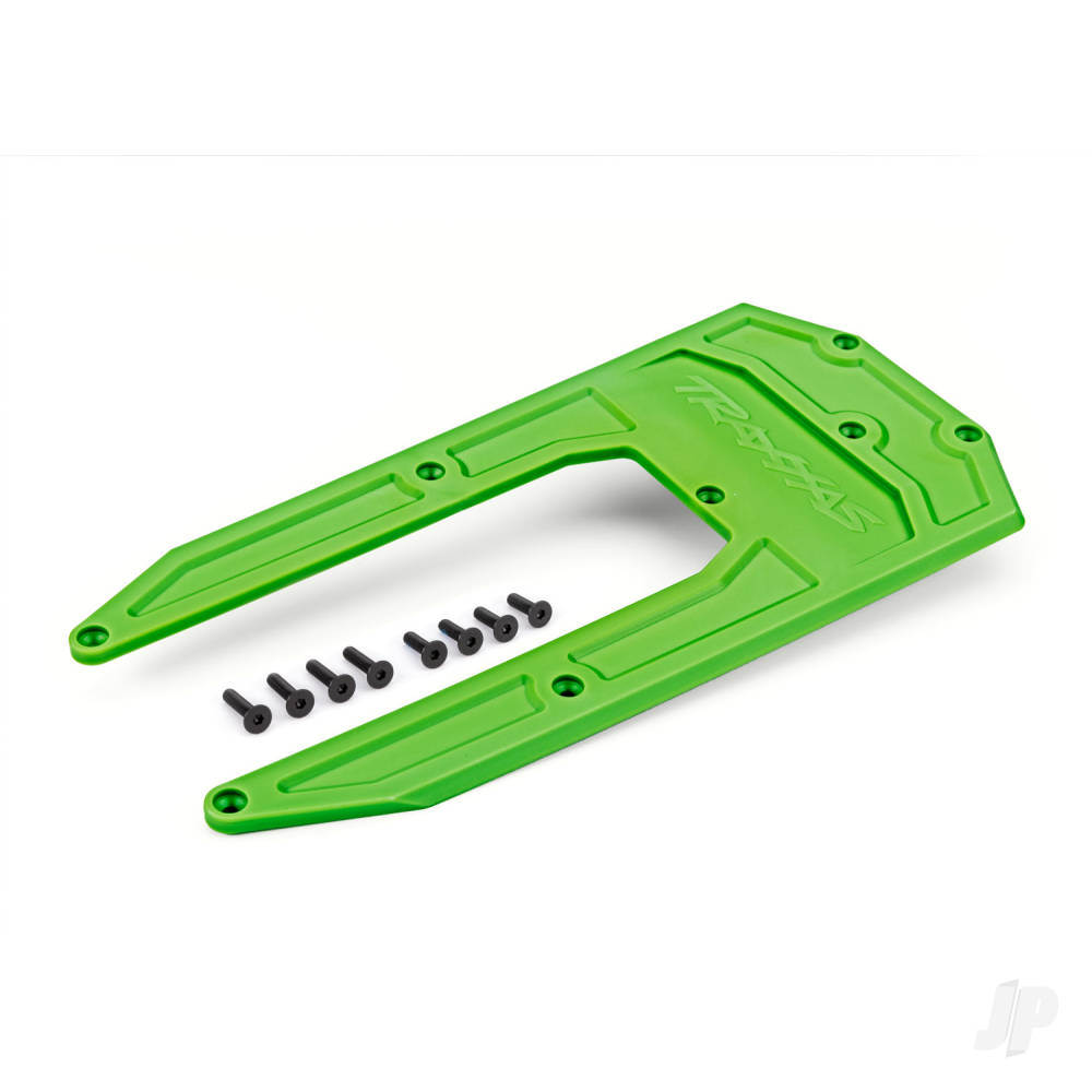 traxxas-skid-plate-chassis-green-fits-sledge