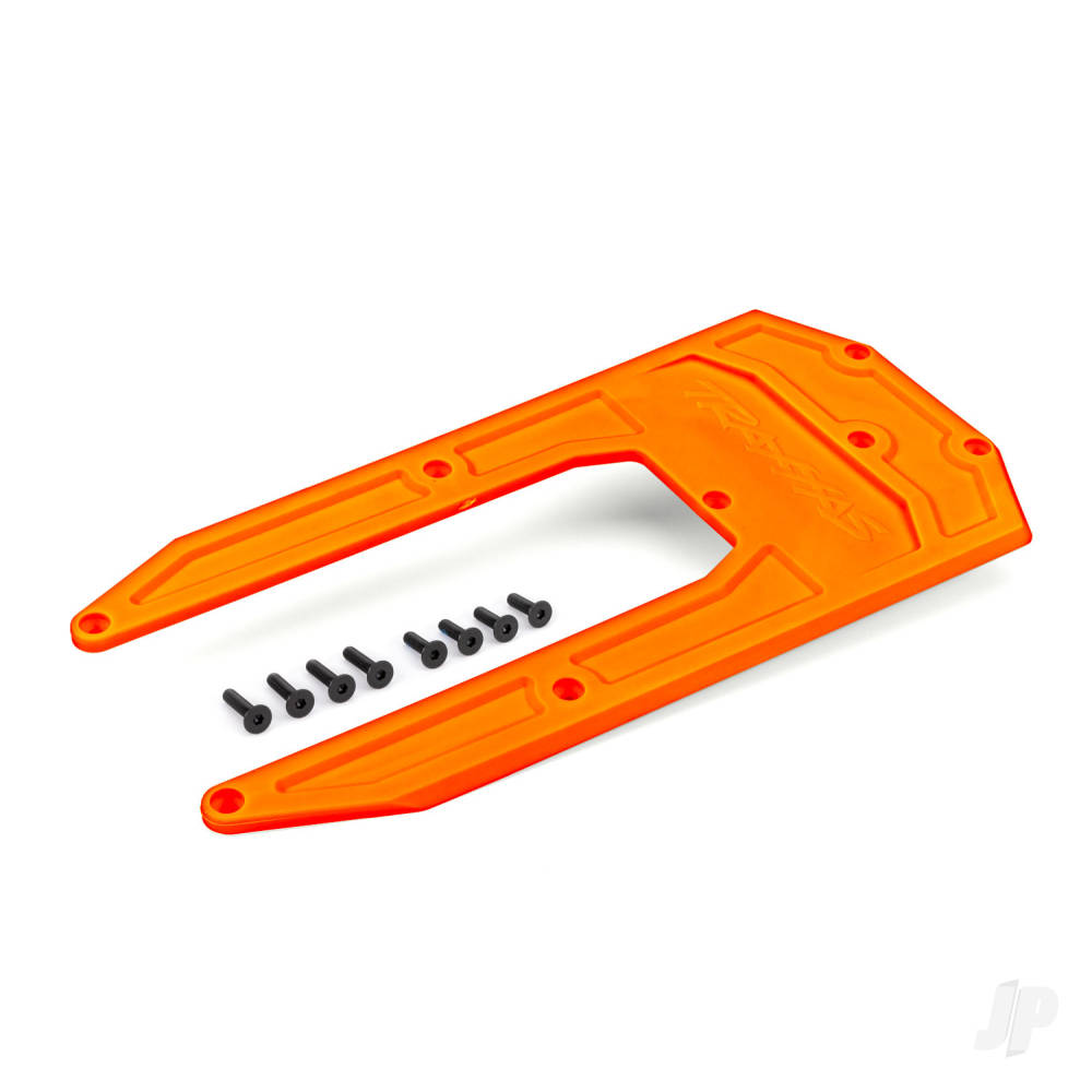 traxxas-skid-plate-chassis-orange-fits-sledge