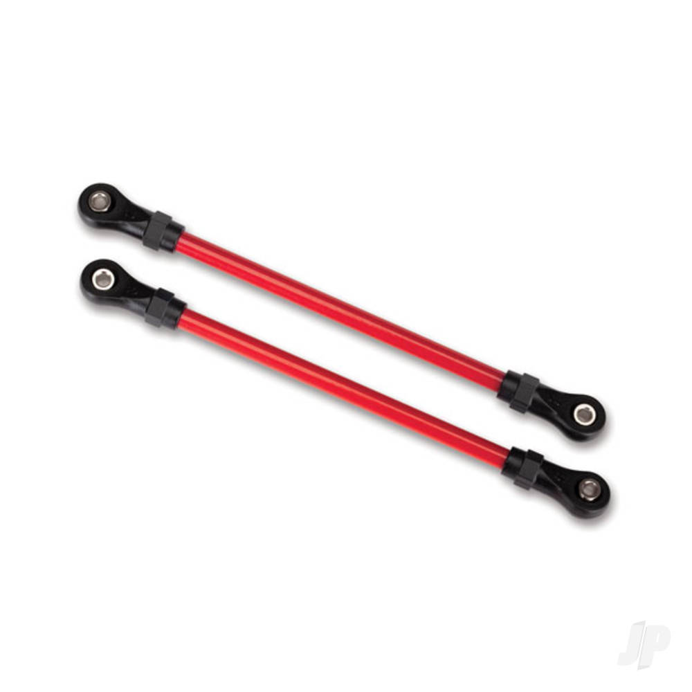 traxxas-suspension-links-front-lower-red-2-pcs-5x104mm-powder-coated-steel-assembled-with-hollow-balls-for-use-with-8140r-trx-4-long-arm-lift-kit