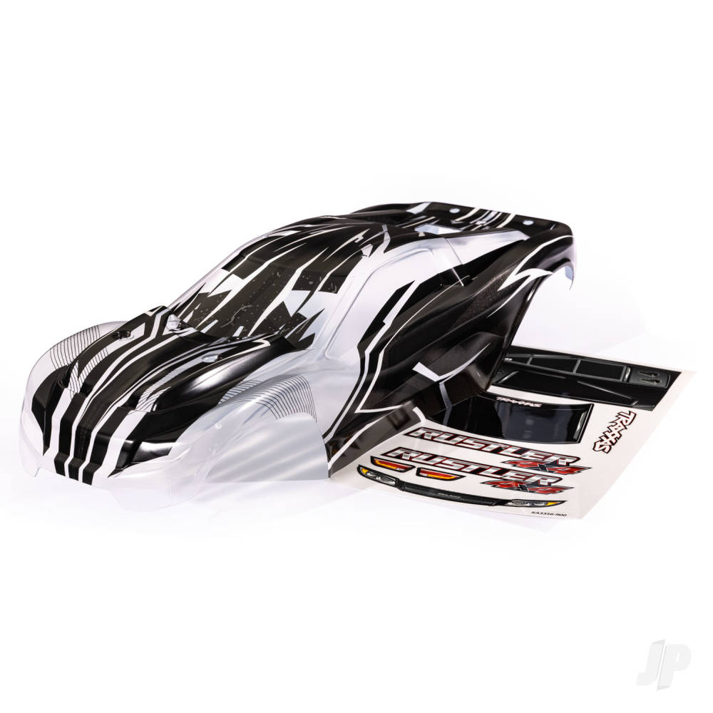 Traxxas Body, Rustler 4X4, ProGraphix (graphics are printed, requires paint & final colour application)/ decal sheet