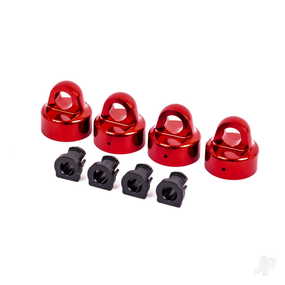 traxxas-shock-caps-aluminium-red-anodised-gt-maxx-shocks-4-pcs-spacers-4-pcs-for-sledge