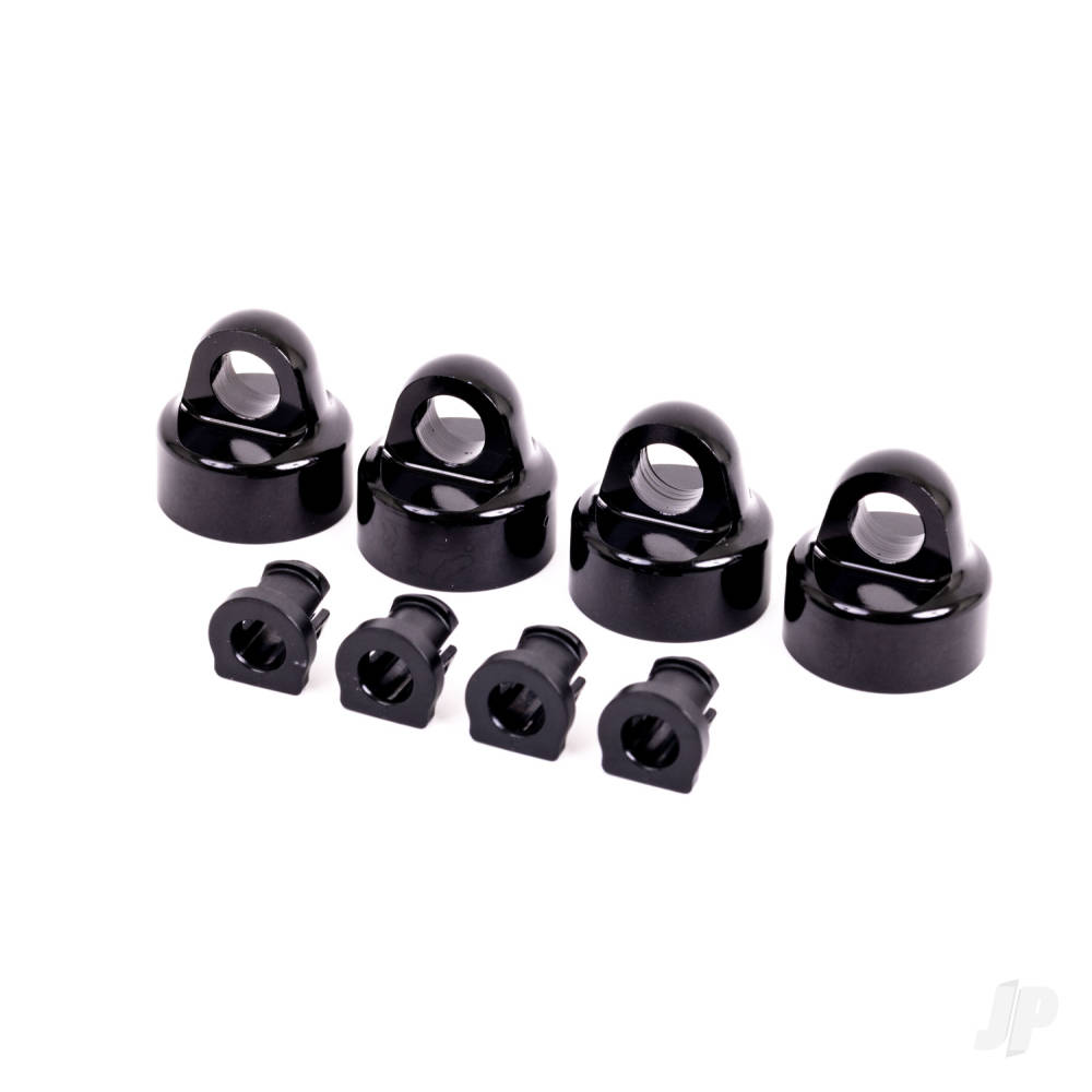 traxxas-shock-caps-aluminium-black-anodised-gt-maxx-shocks-4-pcs-spacers-4-pcs-for-sledge