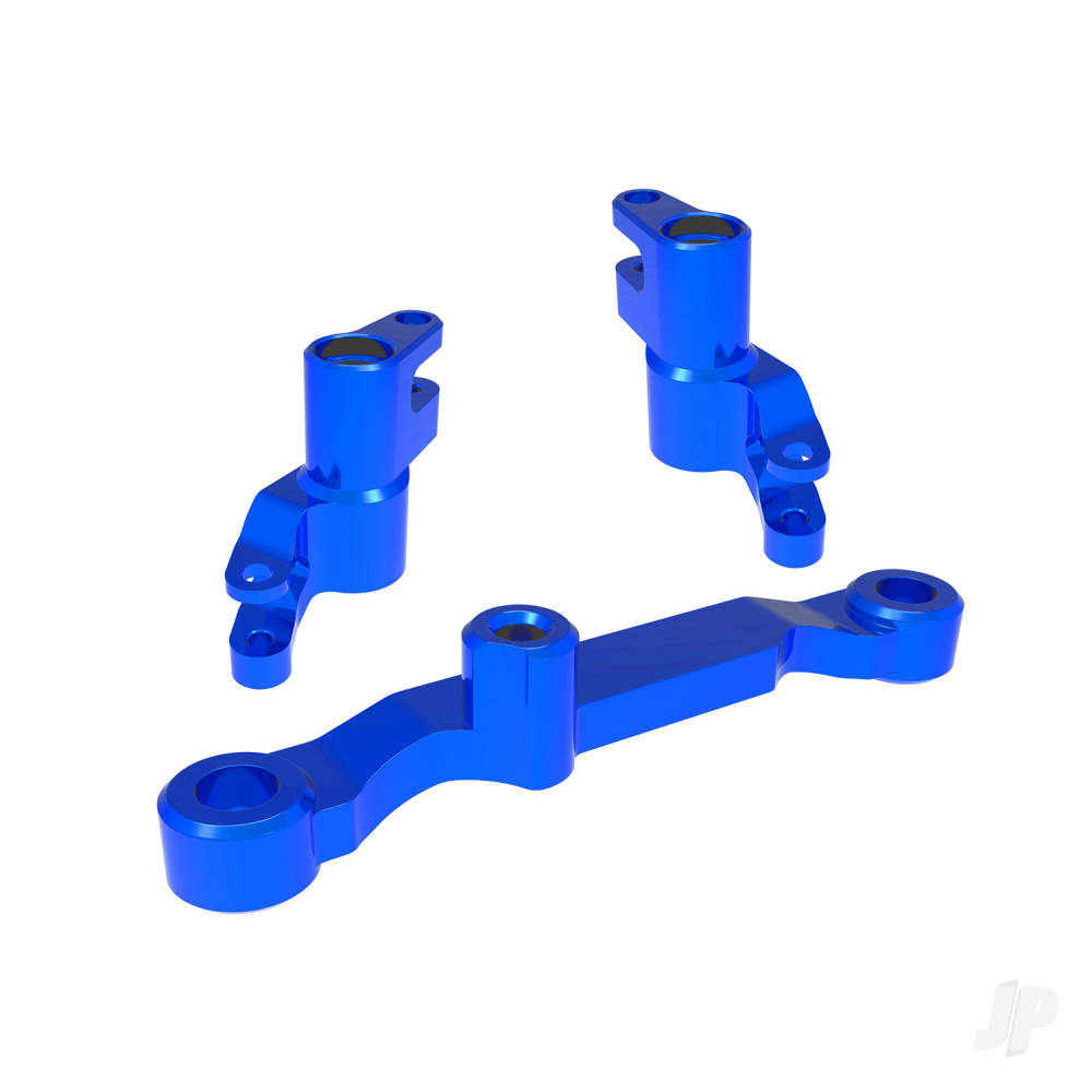 traxxas-steering-bellcranks-draglink-blue-anodised-6061-t6-aluminium-3x13mm-ss-with-threadlock-2-3x12mm-bcs-with-threadlock-2-5x8x25mm-ball-bearings-2-5x10x4mm-ball-bearings-2