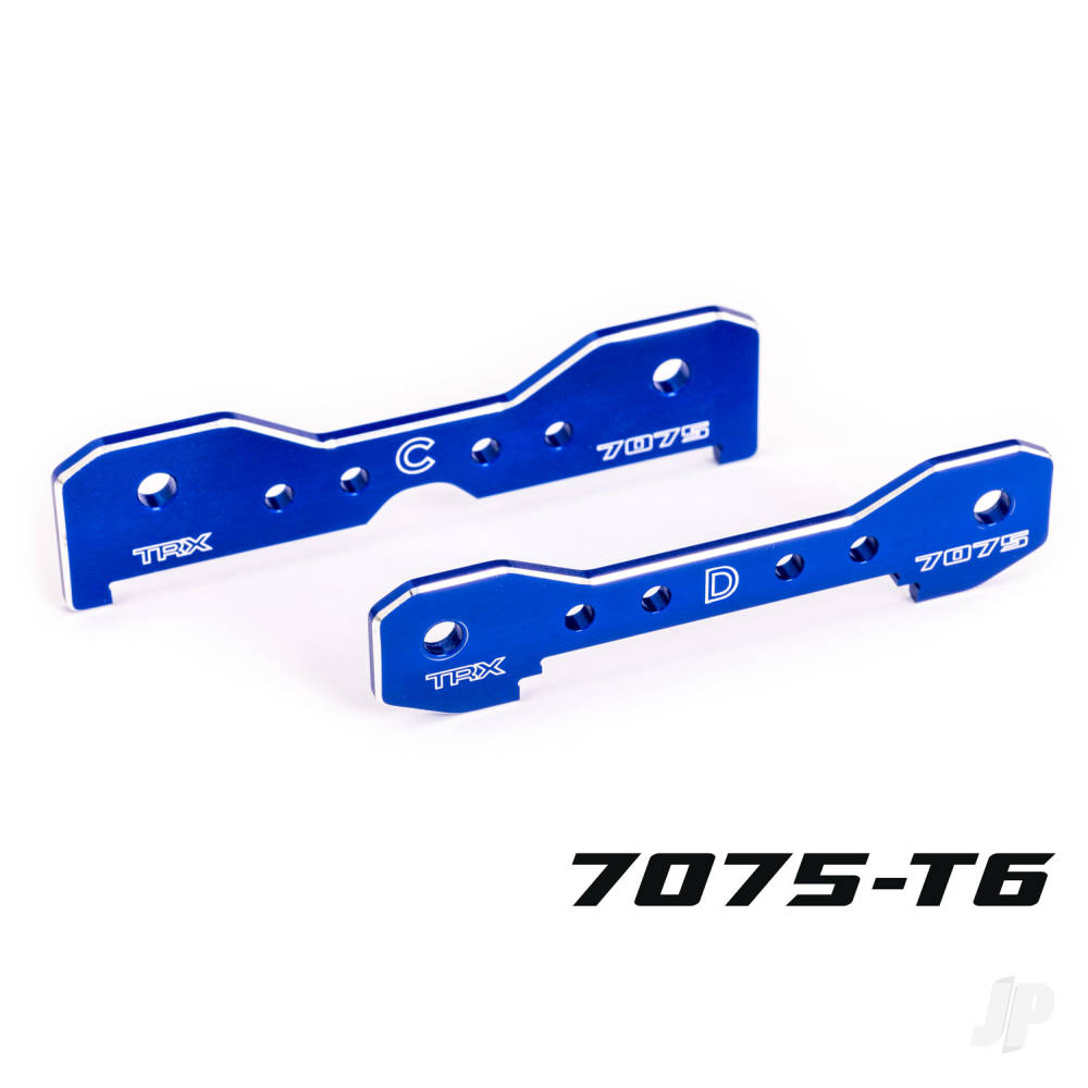 traxxas-tie-bars-rear-7075-t6-aluminium-blue-anodised-fits-sledge