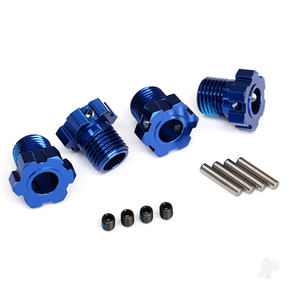 traxxas-wheel-hubs-splined-17mm-blue-anodised-4-pcs-4x5-gs-4-pcs-3x14mm-pin-4-pcs