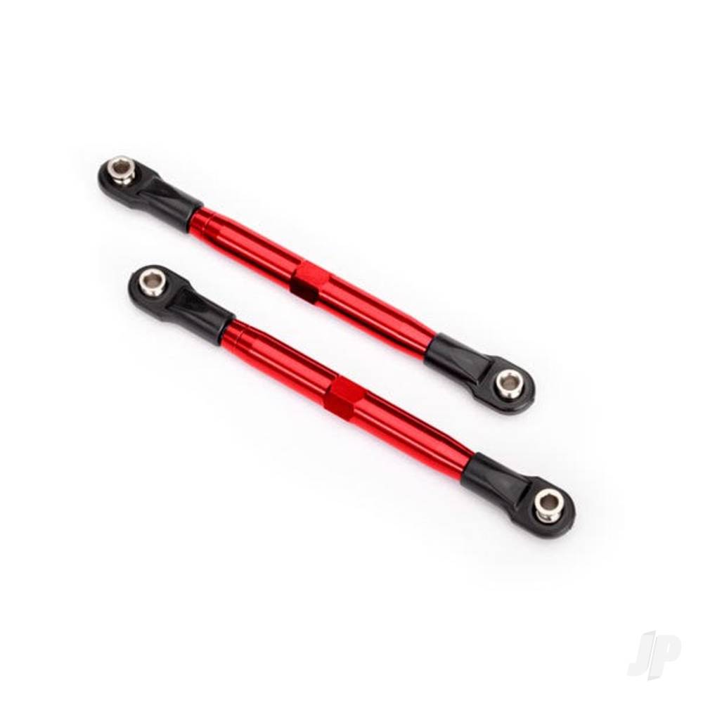 traxxas-toe-links-tubes-red-anodised-7075-t6-aluminium-stronger-than-titanium-87mm-2-pcs-rod-ends-4-pcs-aluminium-wrench-1pc