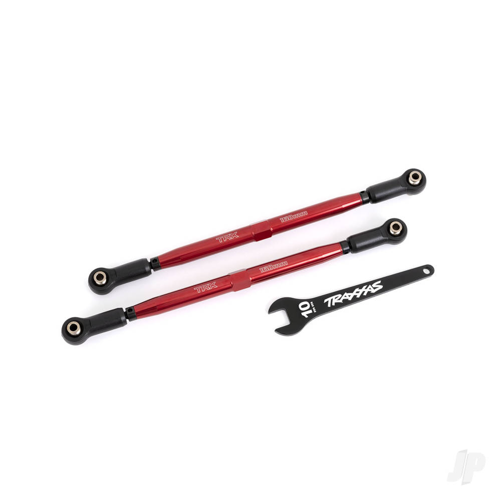 traxxas-toe-links-front-tubes-red-anodised-6061-t6-aluminium-2-pcs-for-use-with-7895-x-maxx-widemaxx-suspension-kit