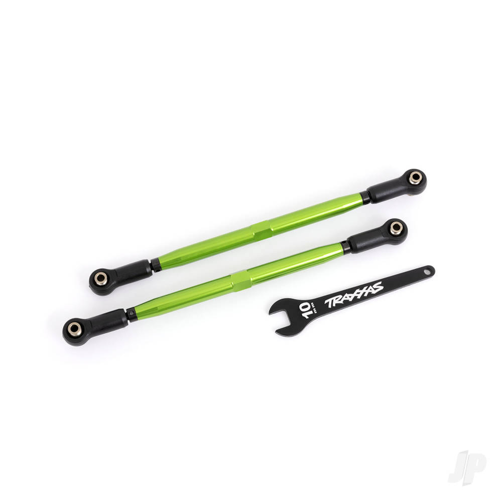 traxxas-toe-links-front-tubes-green-anodised-6061-t6-aluminium-2-pcs-for-use-with-7895-x-maxx-widemaxx-suspension-kit