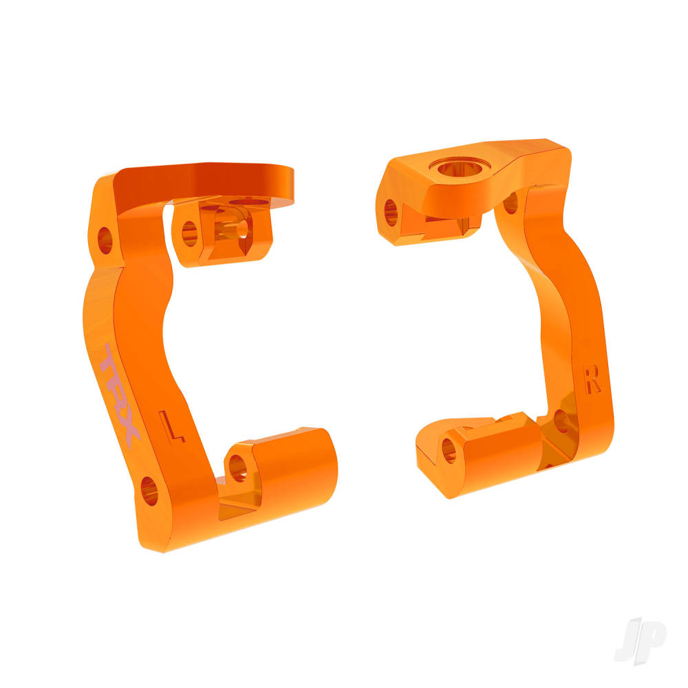 Traxxas Caster blocks (c-hubs), 6061-T6 aluminium (Orange-anodised) (left & right)