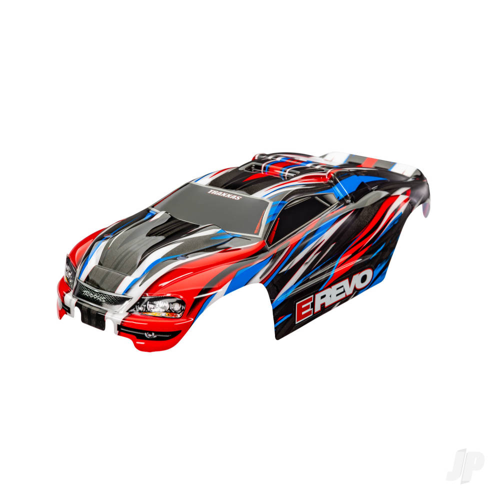 Traxxas Body, 1/16 E-Revo, Red & Blue (painted, decals applied)