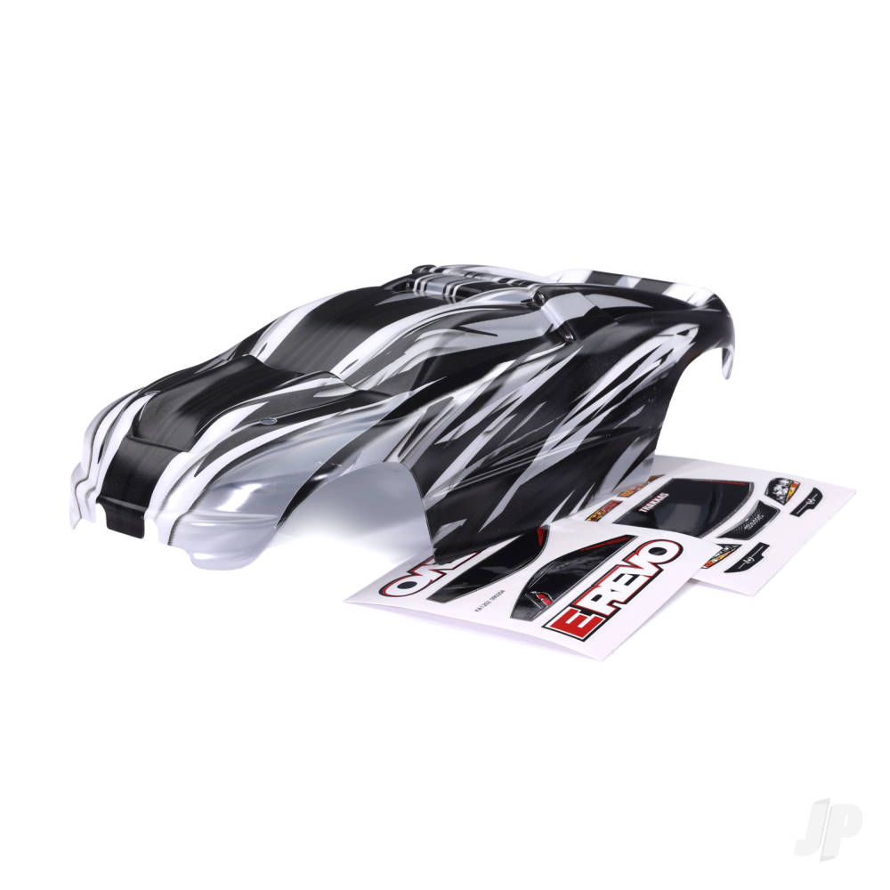 Traxxas Body, 1:16 E-Revo, ProGraphix (graphics are printed, requires paint & final colour application) / decal sheet