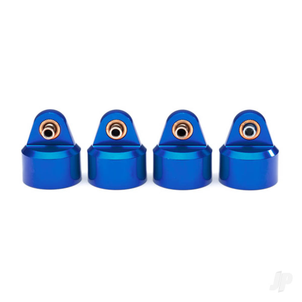 Traxxas Shock caps, aluminium (Blue-anodised), GT-Maxx shocks (4 pcs)