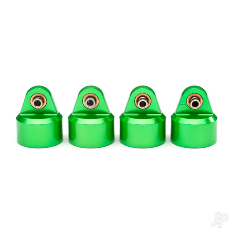 Traxxas Shock caps, aluminium (Green-anodised), GT-Maxx shocks (4 pcs)