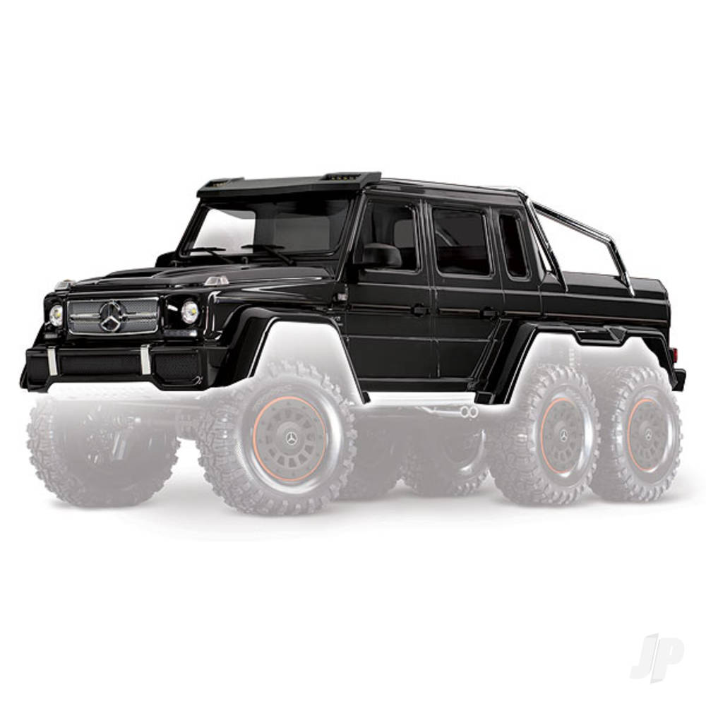 Traxxas Body, Mercedes-Benz G 63, complete (gloss black metallic) (includes grille, side mirrors, door handles, & windshield wipers)