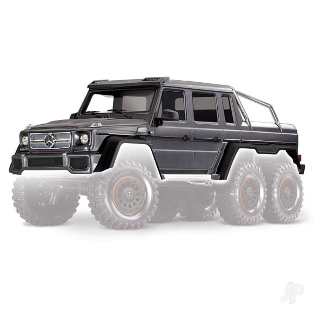 Traxxas Body, Mercedes-Benz G 63, complete (matte graphite metallic) (includes grille, side mirrors, door handles, & windshield wipers)