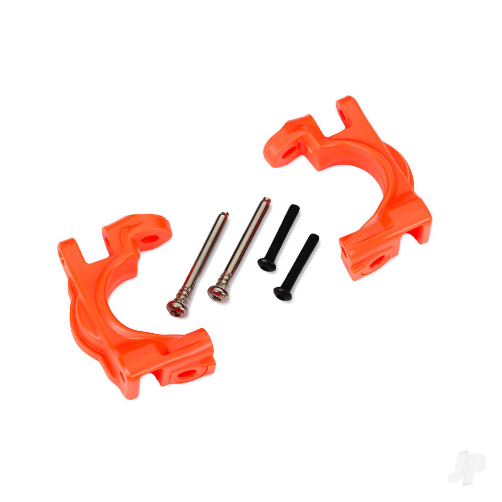 traxxas-caster-blocks-c-hubs-extreme-heavy-duty-orange-left-right-3x32mm-hinge-pins-2-3x20mm-bcs-2-for-use-with-9080-upgrade-kit