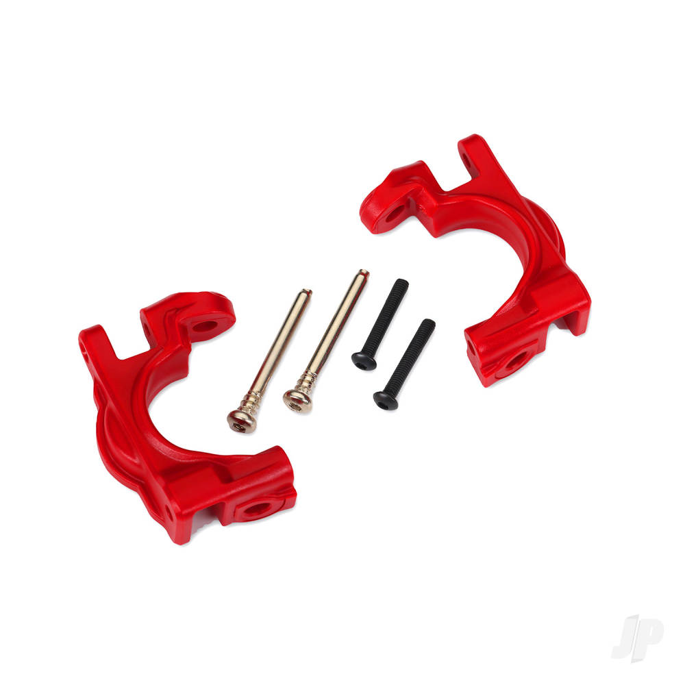 traxxas-caster-blocks-c-hubs-extreme-heavy-duty-red-left-right-3x32mm-hinge-pins-2-3x20mm-bcs-2-for-use-with-9080-upgrade-kit