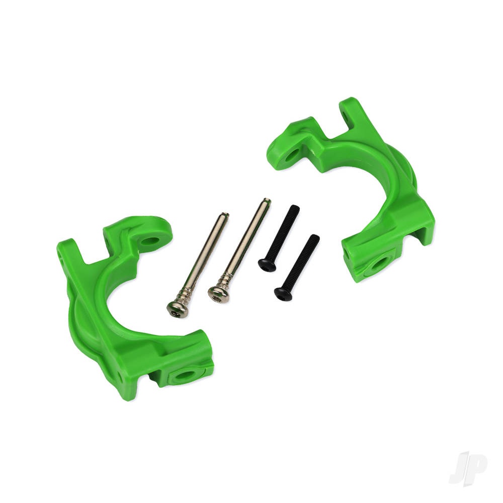 traxxas-caster-blocks-c-hubs-extreme-heavy-duty-green-left-right-3x32mm-hinge-pins-2-3x20mm-bcs-2-for-use-with-9080-upgrade-kit