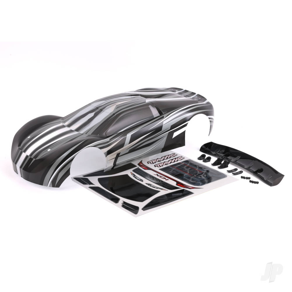 Traxxas Body, XO-1, ProGraphix (graphics are printed, requires paint & final colour application) / wing / wing washers (left & right) / wing mounts (2) / washers (2) / 4x10mm BCS (4) / 4x12mm BCS (4) / decals