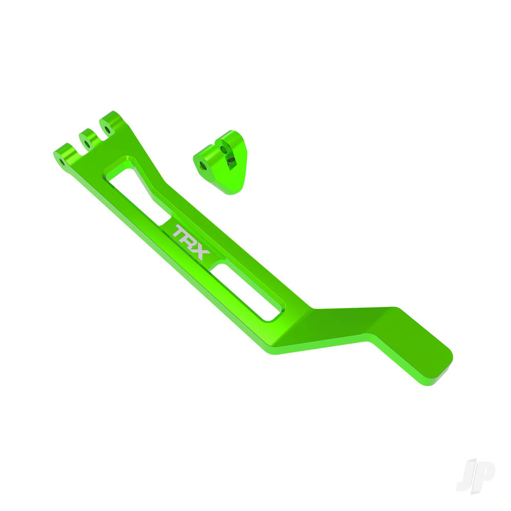 Traxxas Battery hold-down, hold-down post (Green-anodised 6061-T6 aluminium), 3x15mm BCS (with threadlock) (1)