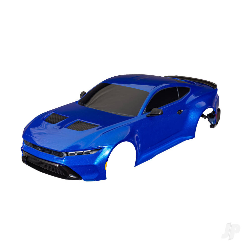 Traxxas Body, Ford Mustang, complete (Blue) (painted, decals applied) (includes side mirrors, spoiler, grilles, vents, & clipless mounting)