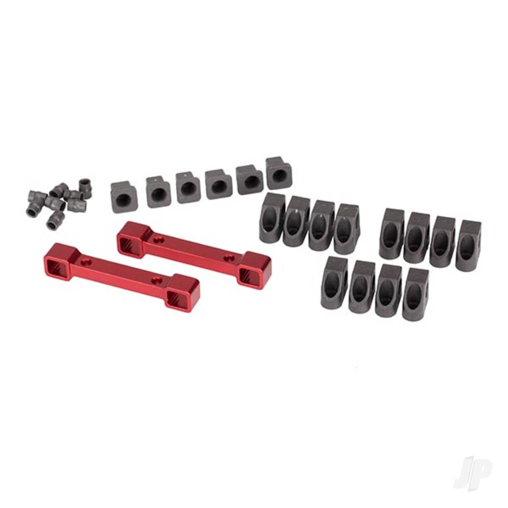 traxxas-mounts-suspension-arms-aluminium-red-anodised-front-rear-hinge-pin-retainers-12-pcs-inserts-6-pcs